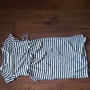 Striped maternity dress